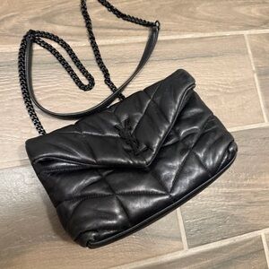 Yves Saint Laurent Black Quilted Crossbody Bag